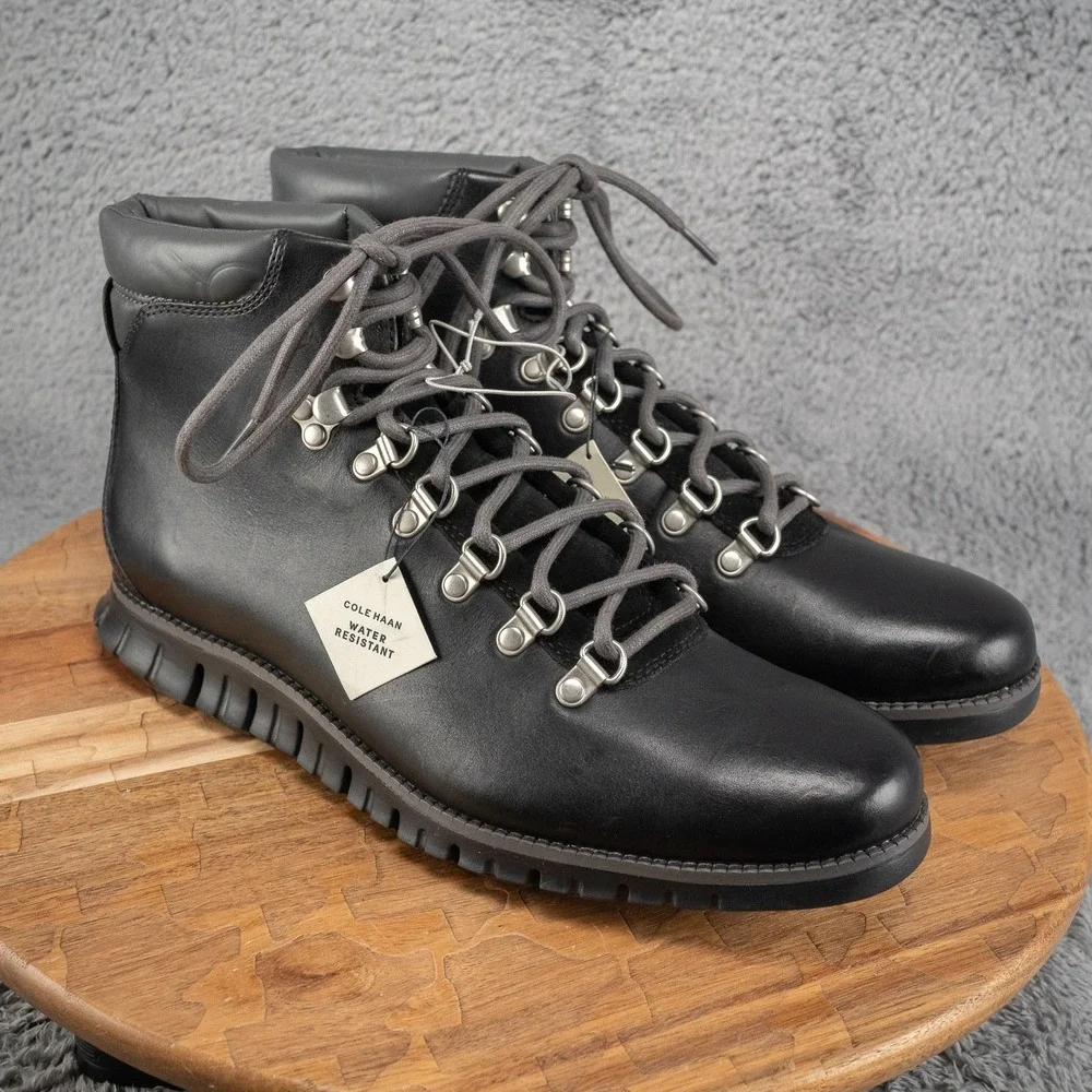 Cole‎ Haan Zerogrand Water Resistant Black Hiking Boot Size 9.5 M C35594